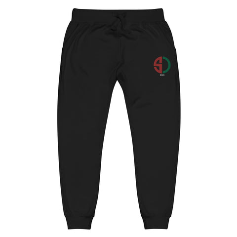 Gucci inspired embroidered SC fleece sweatpants